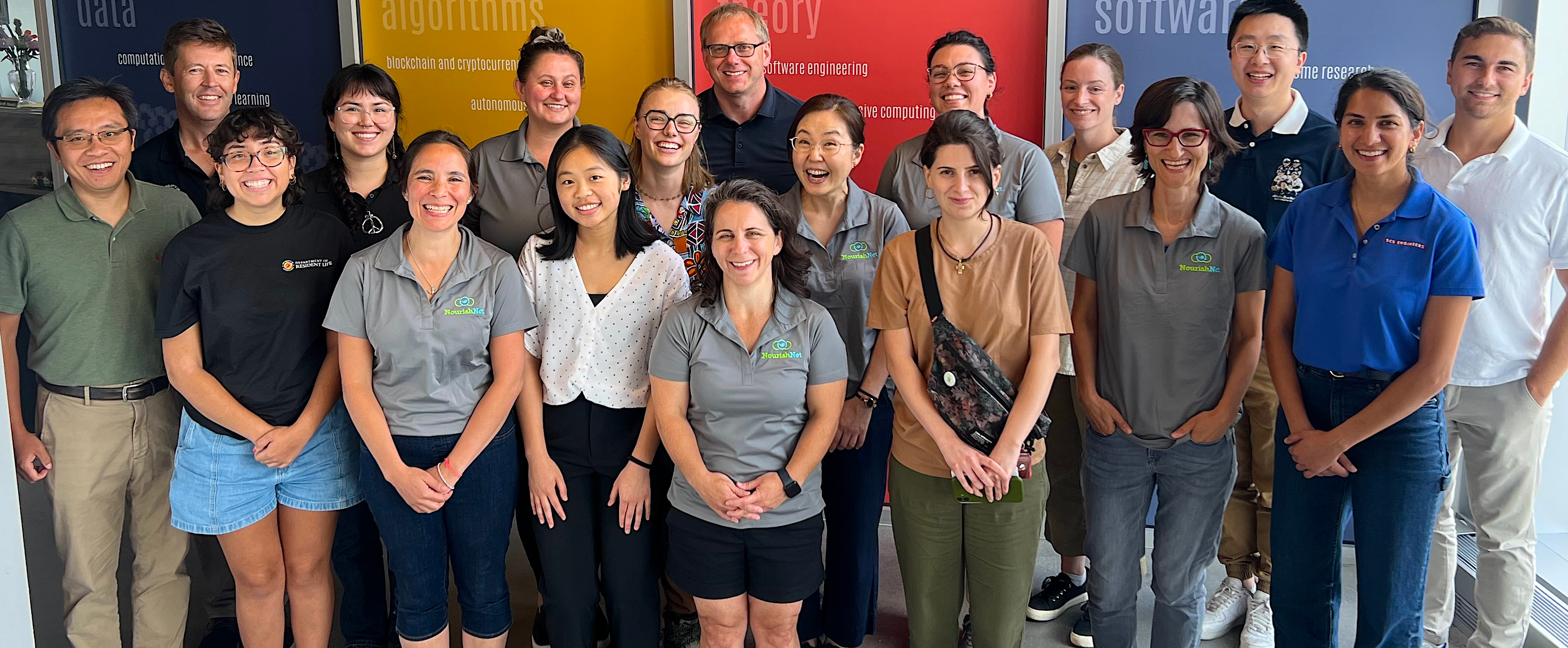 Current and former members of the NourishNet team